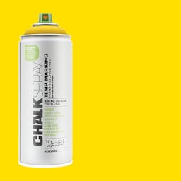 Montana Chalk Spray Paint - 400 ml, Yellow (Spray can with swatch)