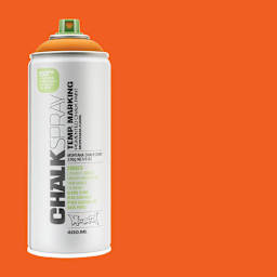 Montana Chalk Spray Paint - 400 ml, Orange (Spray can with swatch)