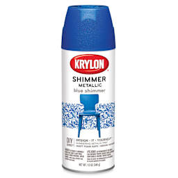 Krylon Shimmer Metallic Spray Paint - Front of Blue Spray Can