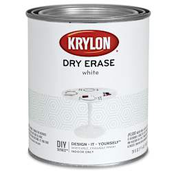 Krylon Dry Erase - Front of 1 Quart can of White Dry Erase
