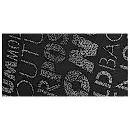 Montana Glitter Effect Spray Paint - Silver spray painted letters on black background 
