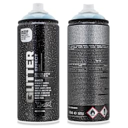 Montana Glitter Effect Spray Paint - Glitter Cosmos, 11 oz (Front and back of can)