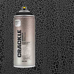 Montana Crackle Effect Spray - Traffic Black, 11 oz (Spray can with swatch)