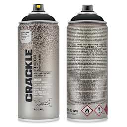 Montana Crackle Effect Spray - Traffic Black, 11 oz (Front and back spray can)