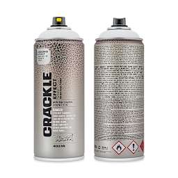 Montana Crackle Effect Spray - Pure White, 11 oz (Front and back of spray can)