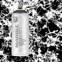 Montana Marble Effect Spray - Black, 11 oz and swatch