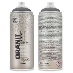Montana Granit Effect Spray - Front and back of spray cans