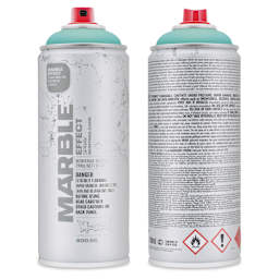 Montana Marble Effect Spray - Pastel Green, 11 oz (Front and back of can)