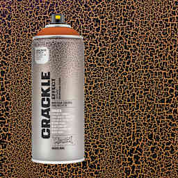 Montana Crackle Effect Spray - Copper Brown, 11 oz (Spray can with swatch)
