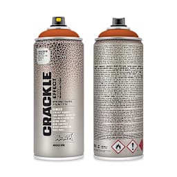 Montana Crackle Effect Spray - Copper Brown, 11 oz (Front and back of spray can)