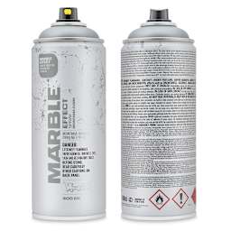 Montana Marble Effect Spray - Silver, 11 oz (Front and back of spray can)