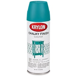 Krylon Chalky Finish Spray Paint - Front of can of Waterfall 