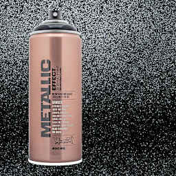 Montana Metallic Effect Spray Paint - Black and swatch