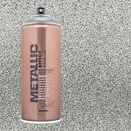 Montana Metallic Effect Spray Paint - Silver and swatch