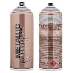 Montana Metallic Effect Spray Paint - Rosé (Front and back of spray can)