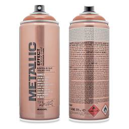 Montana Metallic Effect Spray Paint - Copper (Front and back of spray can)