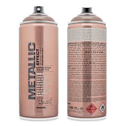 Montana Metallic Effect Spray Paint - Champagne (Front and back of spray can)