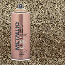 Montana Metallic Effect Spray Paint - Gold and swatch