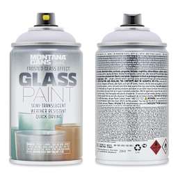 Montana Glass Spray Paint - Rose (Front and back of spray can)