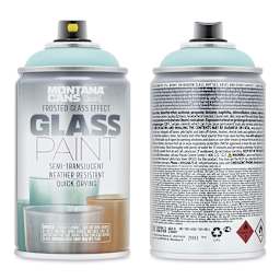 Montana Glass Spray Paint - Mint (Front and back of spray can)