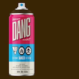 Dang Prime Spray Paint - Black Red, 400 ml can and swatch