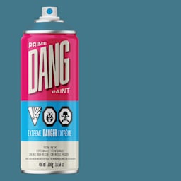 Dang Prime Spray Paint - Midnight Blue, 400 ml can and swatch