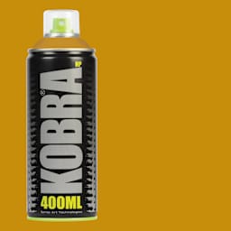 Kobra High Pressure Spray Paint - Ocra, 400 ml, Can with swatch