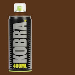 Kobra High Pressure Spray Paint - Siena Land, 400 ml, Can with swatch