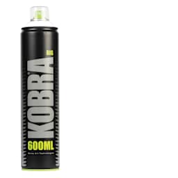 Kobra High Pressure Spray Paint - White, 600 ml, Can with swatch