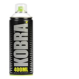 Kobra High Pressure Spray Paint - Supergloss White, 400 ml, Can with swatch