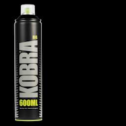 Kobra High Pressure Spray Paint - Black, 600 ml, Can with swatch