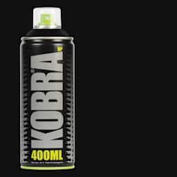 Kobra High Pressure Spray Paint - Matt Black, 400 ml, Can with swatch