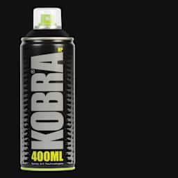 Kobra High Pressure Spray Paint - Satin Black, 400 ml, Can with swatch