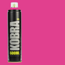 Kobra High Pressure Spray Paint - Light Magenta, 600 ml, Can with swatch