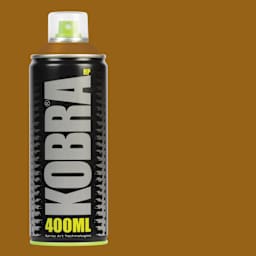 Kobra High Pressure Spray Paint - Mustard, 400 ml, Can with swatch