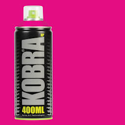 Kobra High Pressure Spray Paint - Fuchsia, 400 ml, Can with swatch