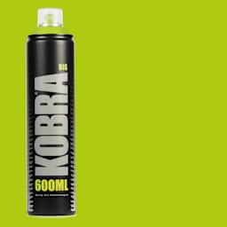 Kobra High Pressure Spray Paint - Apple, 600 ml can and swatch