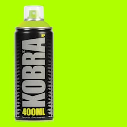 Kobra High Pressure Spray Paint - Venom Green, 400 ml, Can with swatch