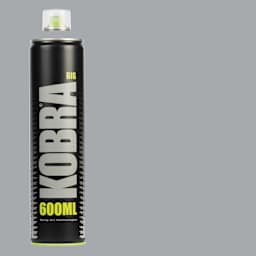 Kobra High Pressure Spray Paint - Silver, 600 ml, Can with swatch