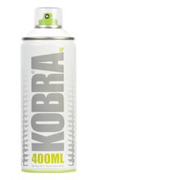 Kobra Low Pressure Spray Paint - Pure White, 400 ml, Can with swatch