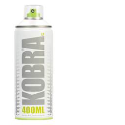 Kobra Low Pressure Spray Paint - Dribble White, 400 ml, Can with swatch