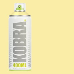 Kobra Low Pressure Spray Paint - Light Yellow, 400 ml, Can with swatch
