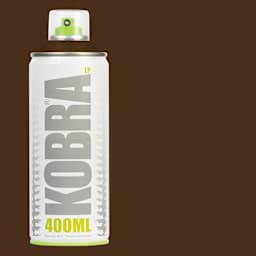 Kobra Low Pressure Spray Paint - Dark Chocolate, 400 ml, Can with swatch