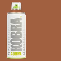 Kobra Low Pressure Spray Paint - Chocolate, 400 ml, Can with swatch