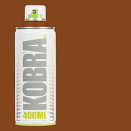 Kobra Low Pressure Spray Paint - Choco Brown, 400 ml, Can with swatch
