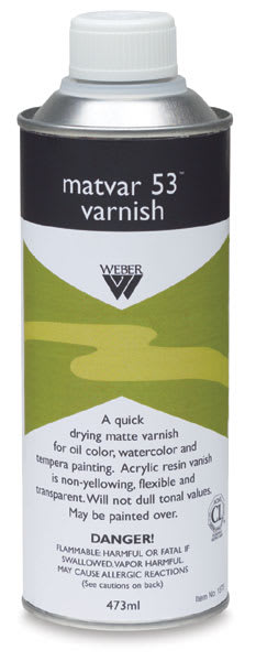 Weber Matvar 53 Varnish - Front of 15 oz Can
