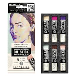 Sennelier Artists' Oil Sticks - Set of 6, Portrait Light