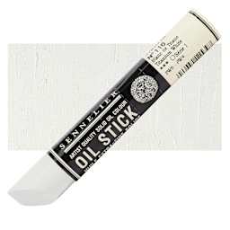 Sennelier Artists' Oil Stick - Titanium White 38 ml stick and swatch