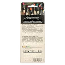 Sennelier Artists' Oil Sticks - Set of 6, Tabby Cat Colors back of package