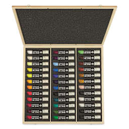 Sennelier Artists' Oil Sticks - Set of 36, Luxe Wood Box, Assorted Colors